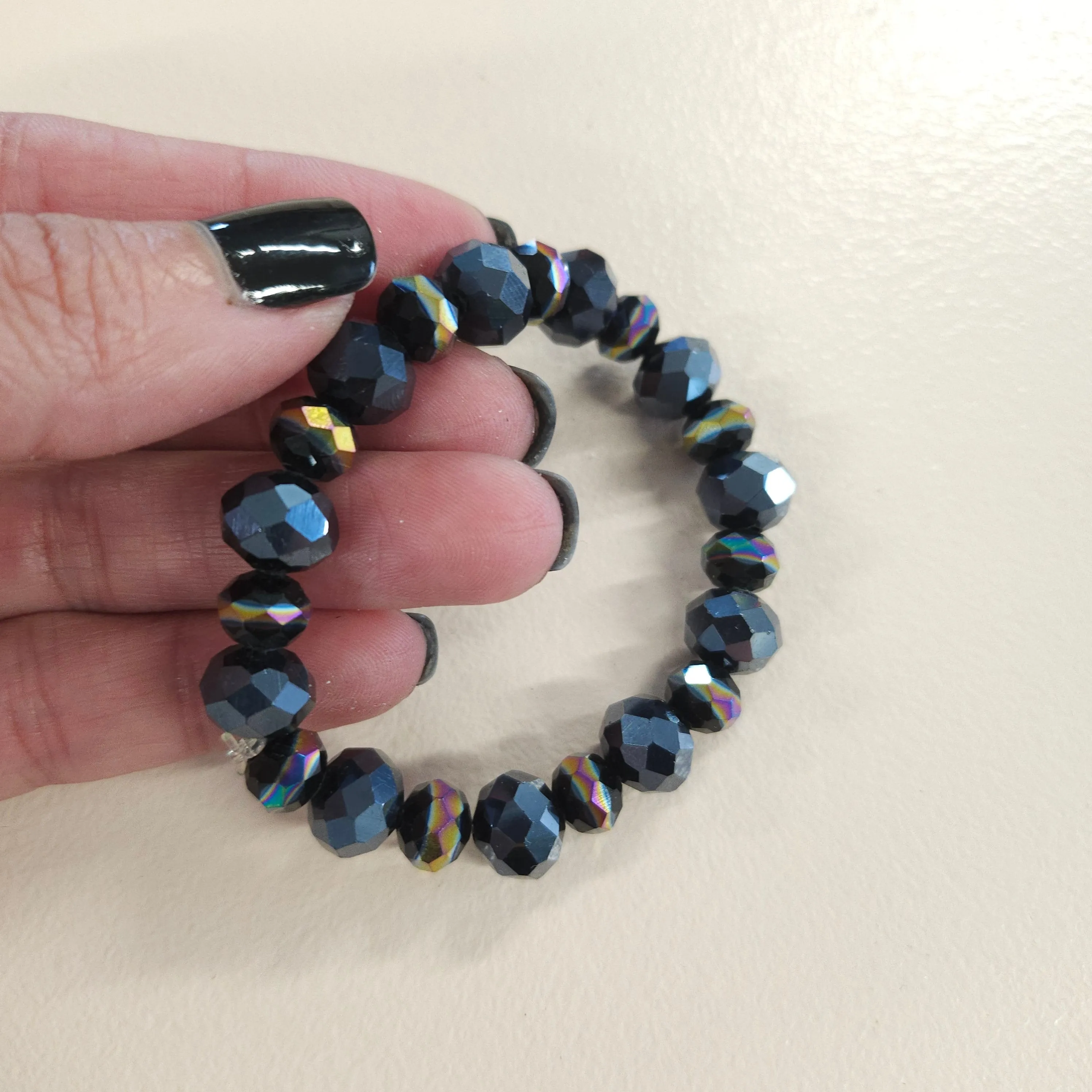 Rock and Shiny Beaded Stretch Bracelets