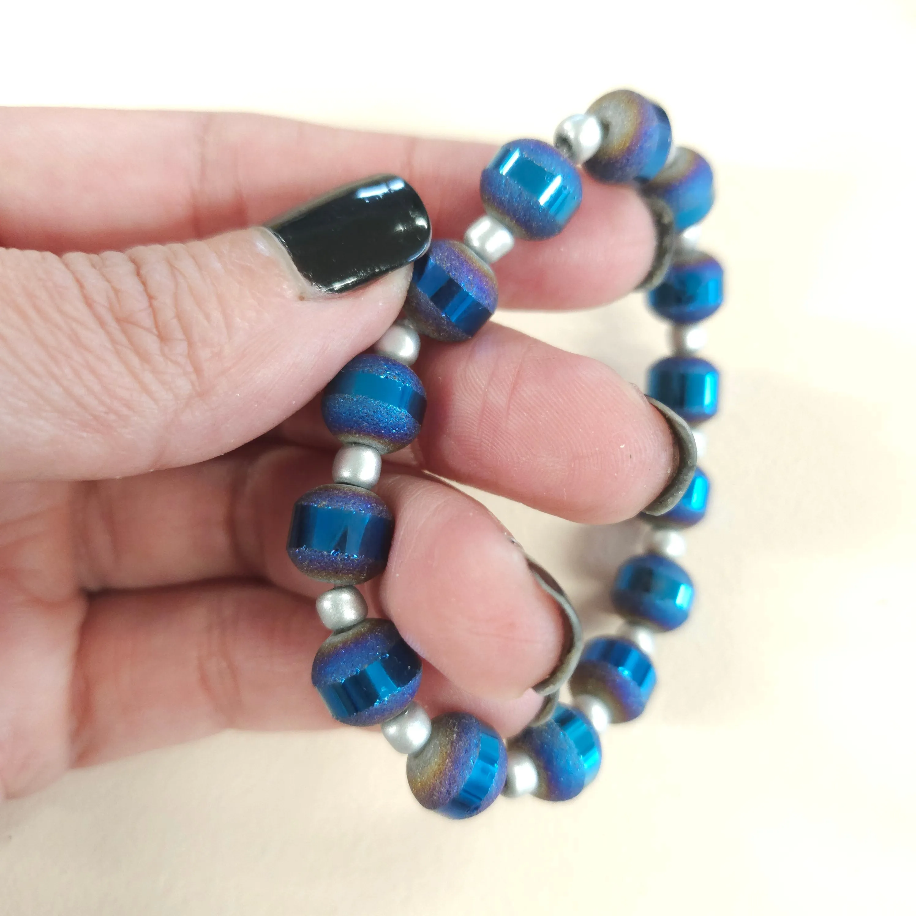 Rock and Shiny Beaded Stretch Bracelets