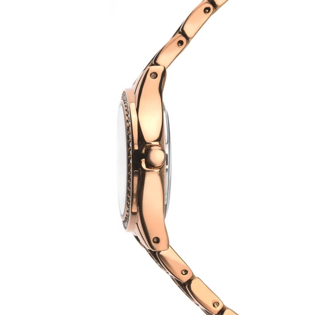 Sekonda rose Gold Dial Stones Set Rose Gold Bracelet Watch SK2034