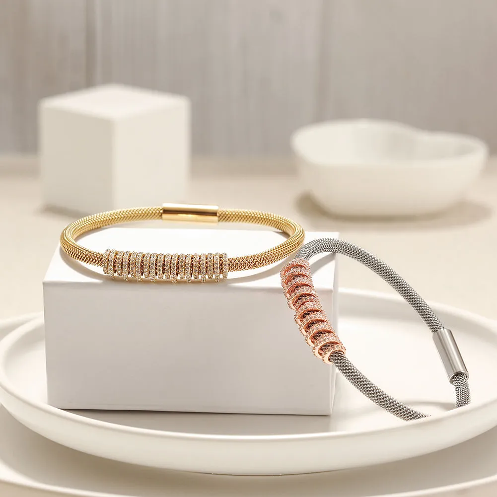 SHINY PARALLEL CZ BANGLE