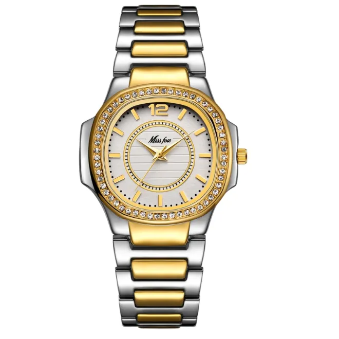 Stunning Women stylish diamond gold watches