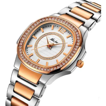 Stunning Women stylish diamond gold watches