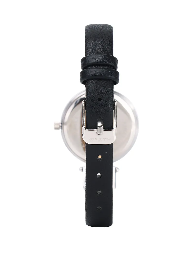 Sylvia Rose Gold Analog Watch with Bangle (Black)