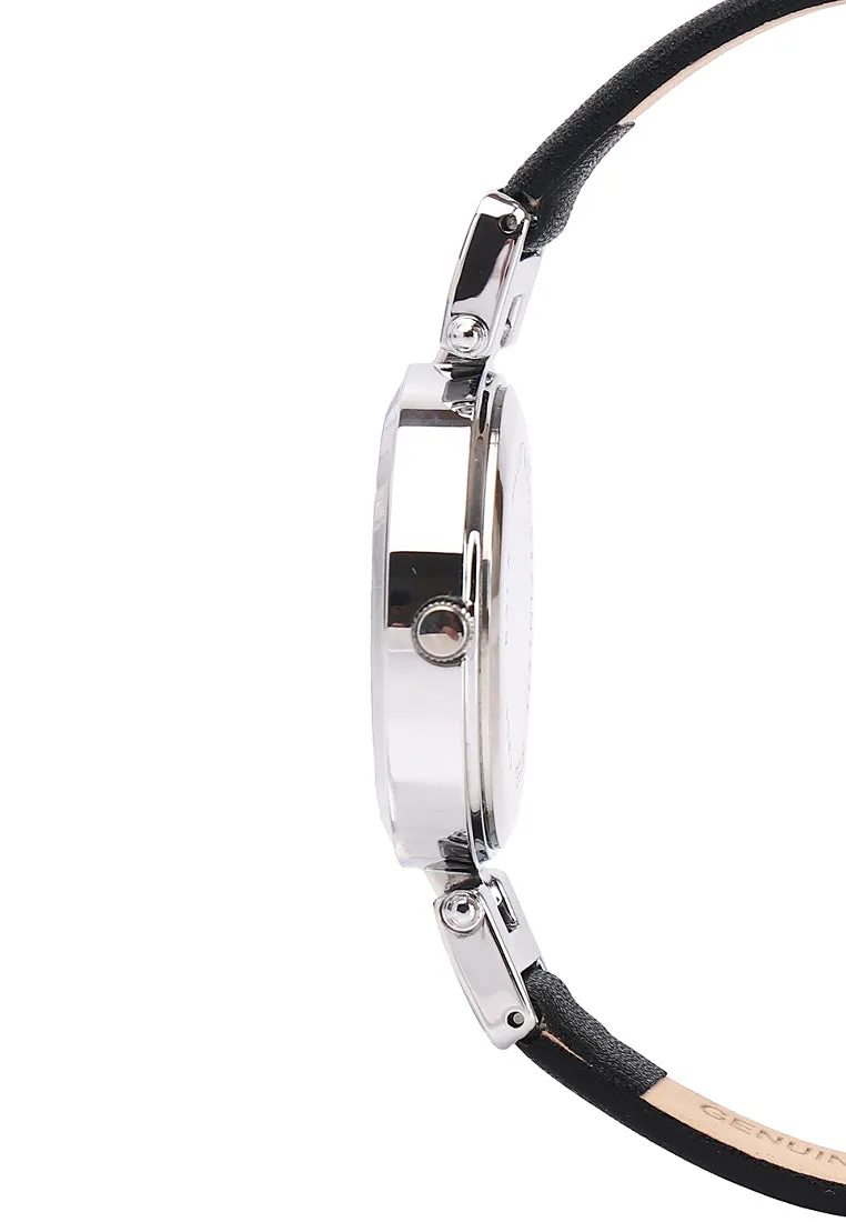 Sylvia Rose Gold Analog Watch with Bangle (Black)