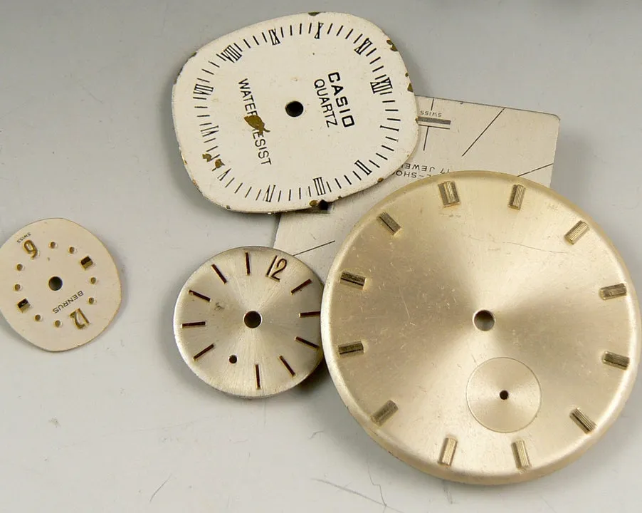Time Travel - Vintage Watch Faces - 5 pieces