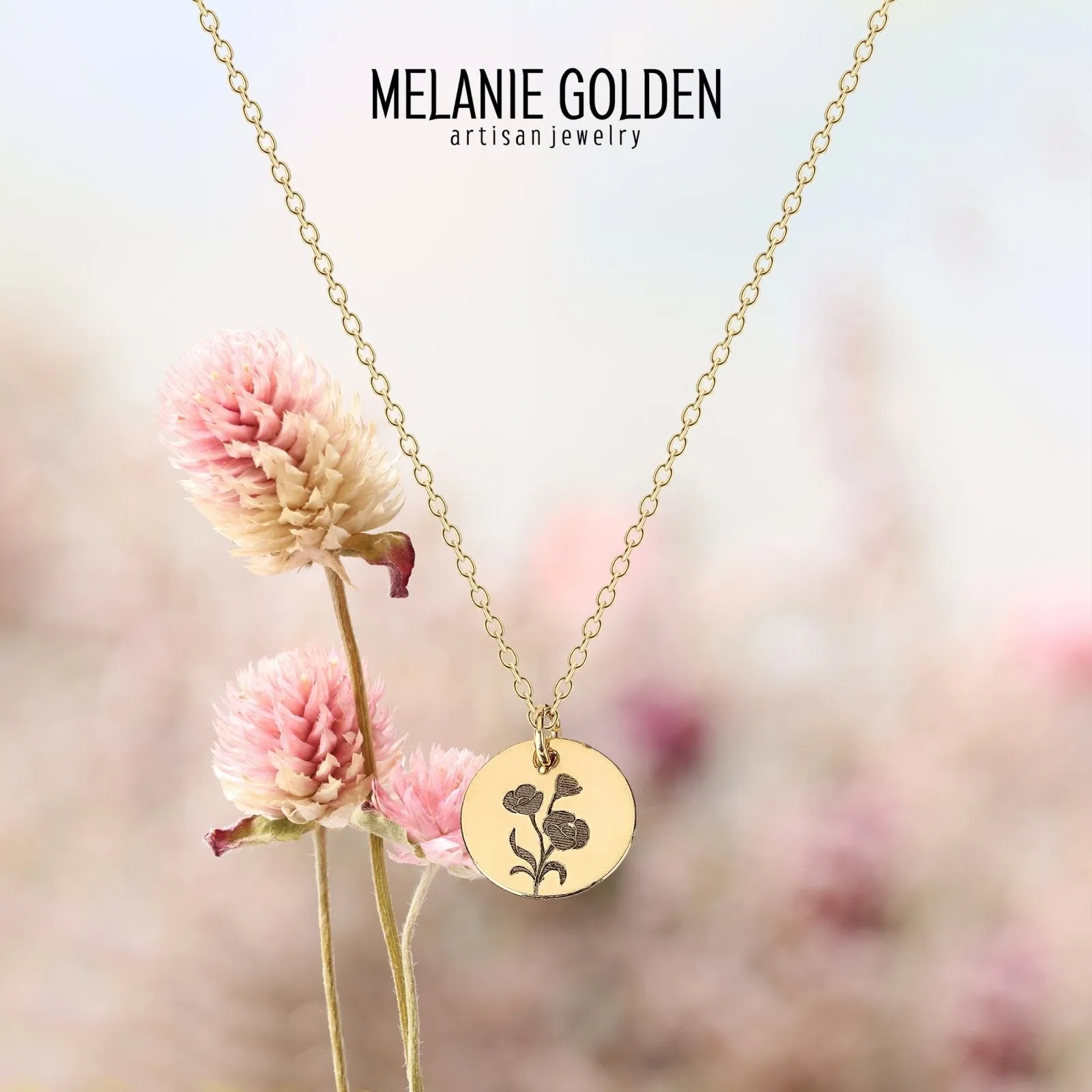 Wildflowers Disc Necklace